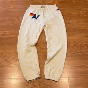 New! Aviator Nation Sweatpants - Vintage White, XL